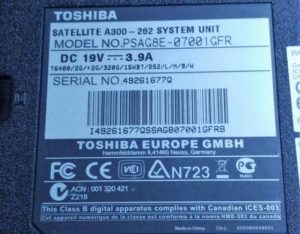 TOSHIBA SATELLITE A300-262