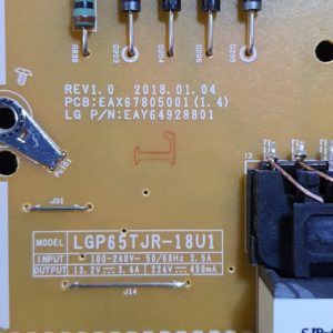 Carte d'alimentation télé Lg 65UK6300PLB Référence: EAX67805001 (1.4) – Image 4