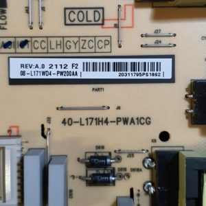 Carte d'alimentation télé TCL 50C721 Référence: 40-L171H4-PWA1CG – Image 3