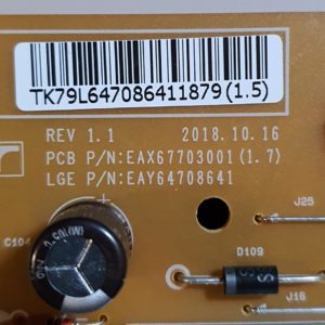 Carte d'alimentation télé Lg 55SM9800PLA Référence: EAX67703001 (1.7) – Image 3