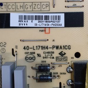 Carte d'alimentation télé TCL 55C725 Référence: 40-L171H4-PWA1CG – Image 3