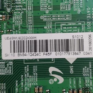 Carte mère télé Samsung UE49MU6205K Référence: BN41-02568B (BN94-12424C) – Image 5