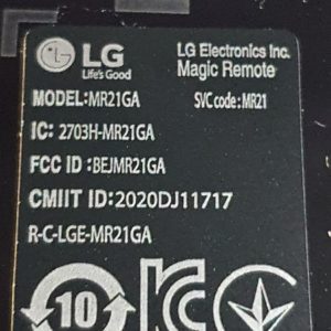 Télécommande neuve télé Lg 43UP77003LB Référence: MR21GA – Image 3