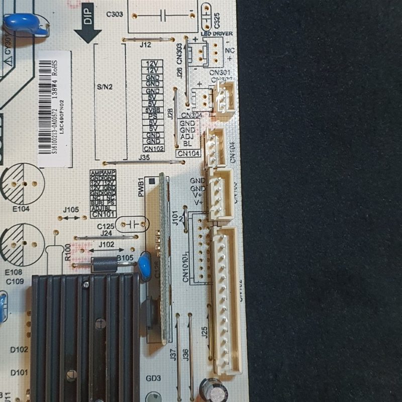 Carte D’alimentation TV SHARP LC-49CFG6001K – Modèle 50BL5EA, 49BL5EA – Pièce Détachée Neuve