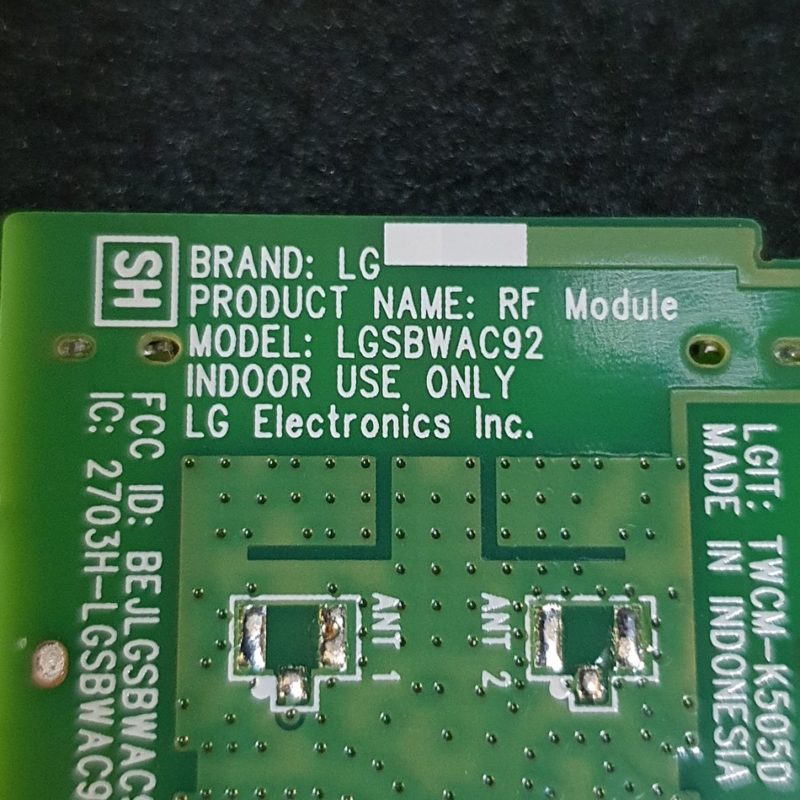 Module RF LGSBWAC92 Pour TV LG 70UM7450 - Ouvert Jamais Utilisé (pièce Détachée)