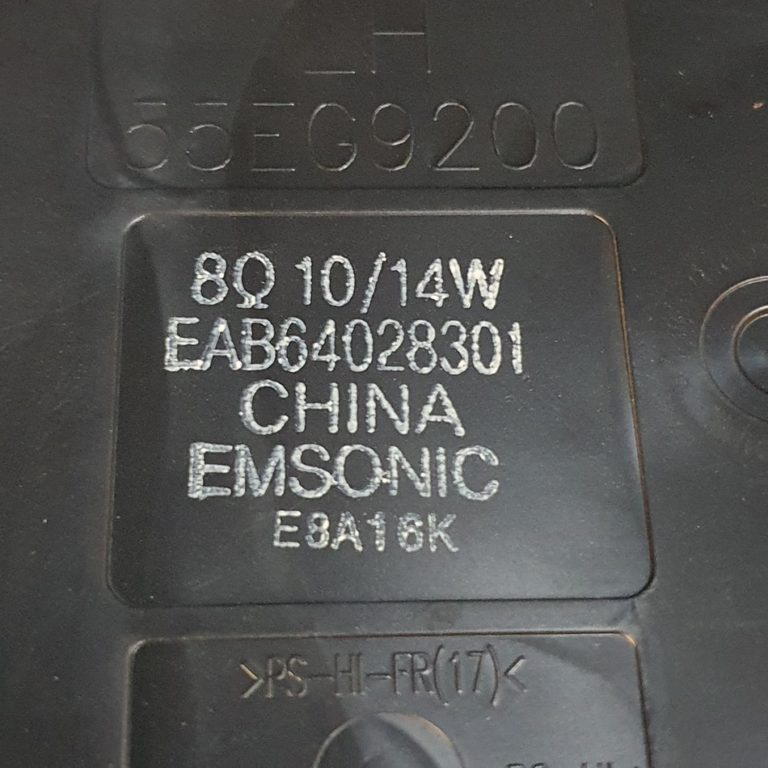 Ensemble haut parleurs télé Lg OLED65CS6LA Référence: EAB65820402