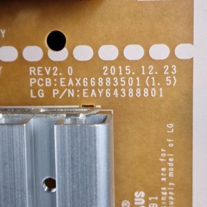 Carte d'alimentation télé Lg 43UH610V-ZB Référence: EAX66883501 (1.5) – Image 4