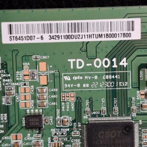 Carte T-Con télé Sony KD-65X85L Référence: TD-0014 (ST6451D07-6) – Image 3